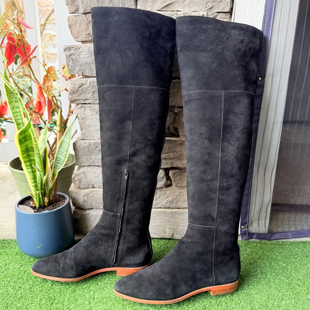 Loeffler Randall Jos Black Suede Over The Knee Women’s Boots
